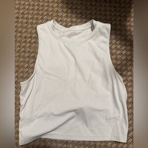 Women’s white tank sports bra top